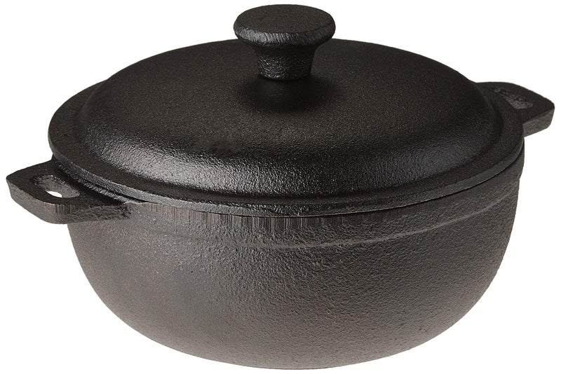 Old Mountain Pre-Seasoned Cast Iron 2 Cup Mini Dutch Oven, 6.75 inch Length - Image 1